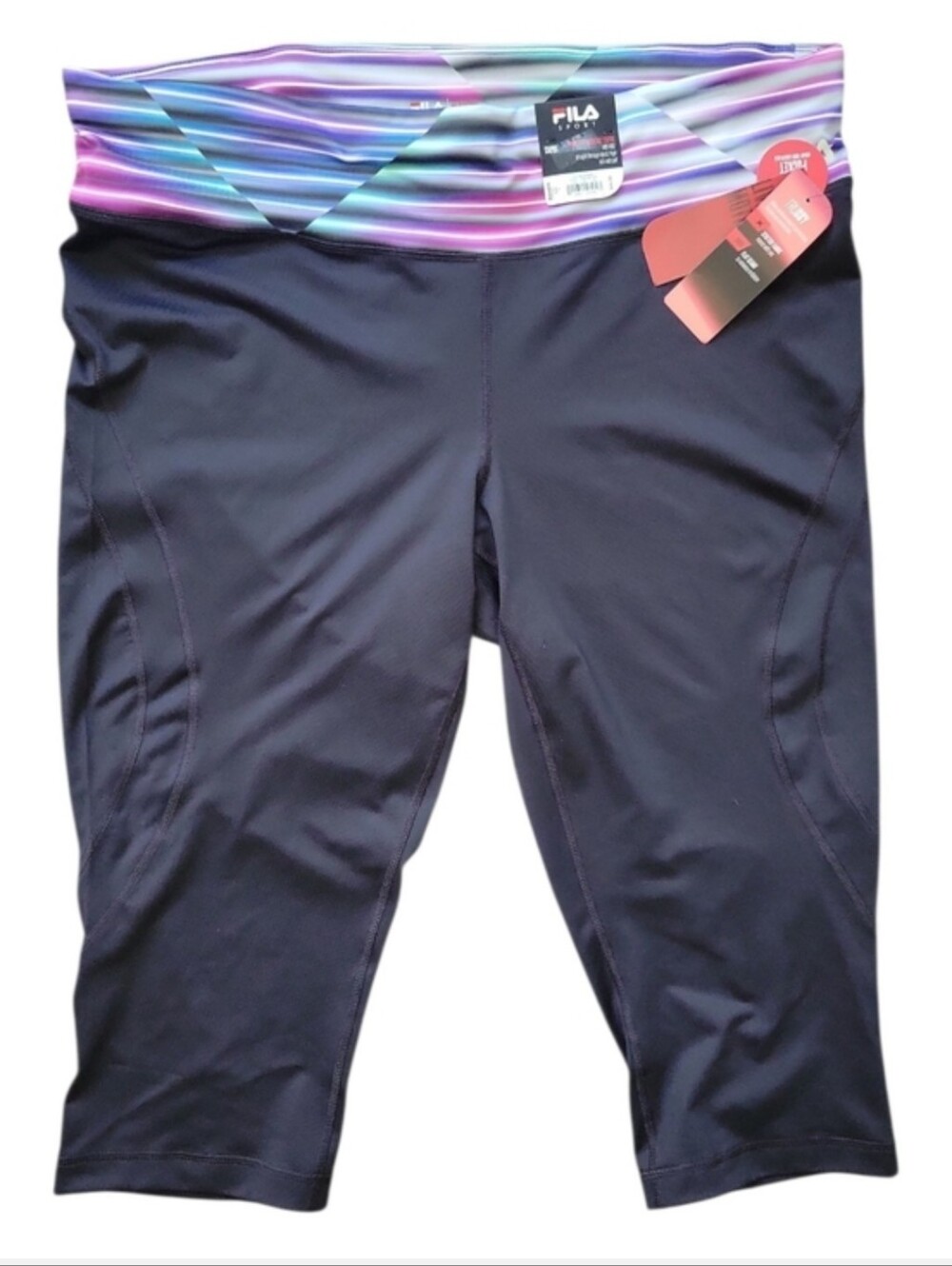 NWT Fila Sport Jasmine Capri Leggings Running Moisture Wicking Cropped Plus 1X